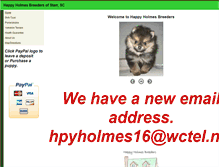 Tablet Screenshot of happyholmesbreeders.com